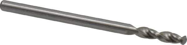 Accupro - #37 130° Parabolic Flute Cobalt Screw Machine Drill Bit - Bright Finish, Right Hand Cut, 0.551" Flute Length, 1.693" OAL, Split Point, Straight Shank - USA Tool & Supply