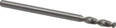 Accupro - #37 130° Parabolic Flute Cobalt Screw Machine Drill Bit - Bright Finish, Right Hand Cut, 0.551" Flute Length, 1.693" OAL, Split Point, Straight Shank - USA Tool & Supply