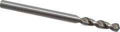 Accupro - 0.1457" 130° Parabolic Flute Cobalt Screw Machine Drill Bit - Bright Finish, Right Hand Cut, 0.787" Flute Length, 2.047" OAL, Split Point, Straight Shank - USA Tool & Supply