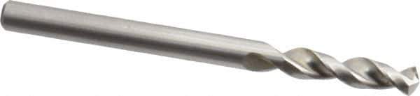 Accupro - 0.1654" 130° Parabolic Flute Cobalt Screw Machine Drill Bit - Bright Finish, Right Hand Cut, 0.866" Flute Length, 2.165" OAL, Split Point, Straight Shank - USA Tool & Supply
