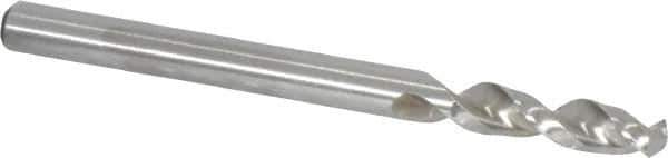 Accupro - #19 130° Parabolic Flute Cobalt Screw Machine Drill Bit - Bright Finish, Right Hand Cut, 0.866" Flute Length, 2.165" OAL, Split Point, Straight Shank - USA Tool & Supply