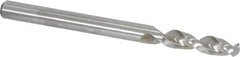 Accupro - #19 130° Parabolic Flute Cobalt Screw Machine Drill Bit - Bright Finish, Right Hand Cut, 0.866" Flute Length, 2.165" OAL, Split Point, Straight Shank - USA Tool & Supply