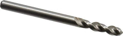 Accupro - #17 130° Parabolic Flute Cobalt Screw Machine Drill Bit - Bright Finish, Right Hand Cut, 0.945" Flute Length, 2.283" OAL, Split Point, Straight Shank - USA Tool & Supply