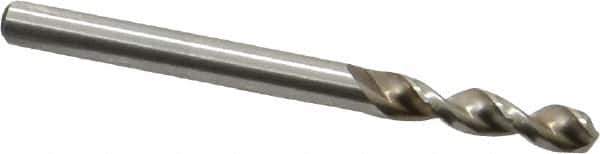 Accupro - 0.1752" 130° Parabolic Flute Cobalt Screw Machine Drill Bit - Bright Finish, Right Hand Cut, 0.945" Flute Length, 2.283" OAL, Split Point, Straight Shank - USA Tool & Supply