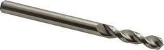 Accupro - #9 130° Parabolic Flute Cobalt Screw Machine Drill Bit - Bright Finish, Right Hand Cut, 1.024" Flute Length, 2.441" OAL, Split Point, Straight Shank - USA Tool & Supply
