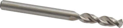 Accupro - #7 130° Parabolic Flute Cobalt Screw Machine Drill Bit - Bright Finish, Right Hand Cut, 1.024" Flute Length, 2.441" OAL, Split Point, Straight Shank - USA Tool & Supply