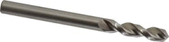 Accupro - #4 130° Parabolic Flute Cobalt Screw Machine Drill Bit - Bright Finish, Right Hand Cut, 1.102" Flute Length, 2.598" OAL, Split Point, Straight Shank - USA Tool & Supply