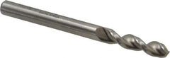 Accupro - 0.2205" 130° Parabolic Flute Cobalt Screw Machine Drill Bit - Bright Finish, Right Hand Cut, 1.102" Flute Length, 2.598" OAL, Split Point, Straight Shank - USA Tool & Supply
