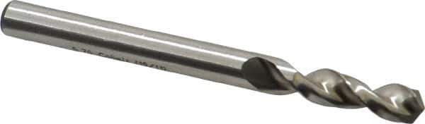 Accupro - 5.75mm 130° Parabolic Flute Cobalt Screw Machine Drill Bit - Bright Finish, Right Hand Cut, 28mm Flute Length, 66mm OAL, Split Point, Straight Shank - USA Tool & Supply