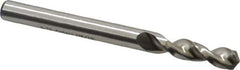 Accupro - 5.75mm 130° Parabolic Flute Cobalt Screw Machine Drill Bit - Bright Finish, Right Hand Cut, 28mm Flute Length, 66mm OAL, Split Point, Straight Shank - USA Tool & Supply
