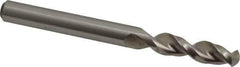 Accupro - 0.2362" 130° Parabolic Flute Cobalt Screw Machine Drill Bit - Bright Finish, Right Hand Cut, 1.102" Flute Length, 2.598" OAL, Split Point, Straight Shank - USA Tool & Supply