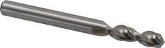 Accupro - 0.2598" 130° Parabolic Flute Cobalt Screw Machine Drill Bit - Bright Finish, Right Hand Cut, 1.22" Flute Length, 2.756" OAL, Split Point, Straight Shank - USA Tool & Supply