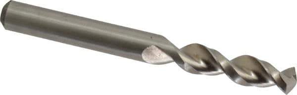 Accupro - 0.295" 130° Parabolic Flute Cobalt Screw Machine Drill Bit - Bright Finish, Right Hand Cut, 1.339" Flute Length, 2.913" OAL, Split Point, Straight Shank - USA Tool & Supply