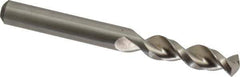 Accupro - 0.295" 130° Parabolic Flute Cobalt Screw Machine Drill Bit - Bright Finish, Right Hand Cut, 1.339" Flute Length, 2.913" OAL, Split Point, Straight Shank - USA Tool & Supply