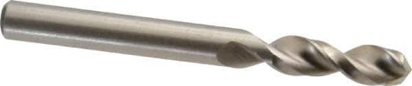 Accupro - 0.311" 130° Parabolic Flute Cobalt Screw Machine Drill Bit - Bright Finish, Right Hand Cut, 1.457" Flute Length, 3.11" OAL, Split Point, Straight Shank - USA Tool & Supply