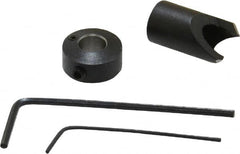 Vernon - 3/8" Cutter Diam, #1 Drill Combatibility, 1/4" Collar Thickness, Adjustable Depth Drill Countersink - USA Tool & Supply