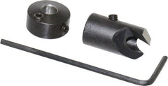 Vernon - 3/8" Cutter Diam, #14 Drill Combatibility, 1/4" Collar Thickness, Adjustable Depth Drill Countersink - USA Tool & Supply