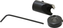 Vernon - 1/2" Cutter Diam, 17/64" Drill Compatibility, 1/4" Collar Thickness, Adjustable Depth Drill Countersink - USA Tool & Supply
