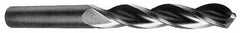 Made in USA - 15/32" 130° Solid Carbide Jobber Drill - Bright Finish, Right Hand Cut, Spiral Flute, Straight Shank, 4-3/4" OAL, Standard Point - USA Tool & Supply
