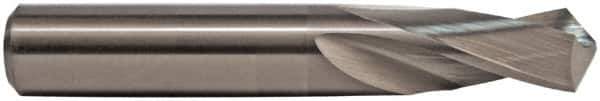 M.A. Ford - 17/32" 118° Spiral Flute Solid Carbide Screw Machine Drill Bit - TiN Finish, Right Hand Cut, 1-3/8" Flute Length, 3-1/2" OAL, Straight Shank - USA Tool & Supply