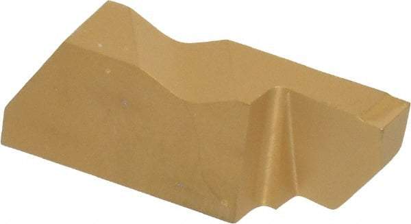 Kennametal - 3125NFD K Grade KC850, 3.18mm Cutting Width Carbide Grooving Insert - 6.35mm Max Depth of Cut, Right Hand, 0.19mm Corner Radius, TiC/TiCN/TiN Finish - USA Tool & Supply