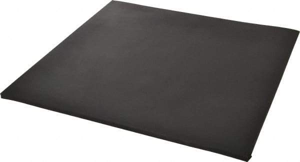Made in USA - 12" Long, 12" Wide, 1/4" Thick, Buna-N Rubber Foam Sheet - 45 to 55 Durometer, Black, -40 to 212°F, 1,500 psi Tensile Strength, Stock Length - USA Tool & Supply