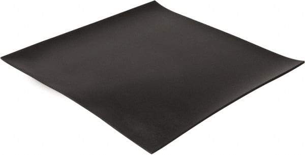 Made in USA - 12" Long, 12" Wide, 1/4" Thick, Buna-N Rubber Foam Sheet - 65 to 75 Durometer, Black, -40 to 212°F, 1,500 psi Tensile Strength, Stock Length - USA Tool & Supply