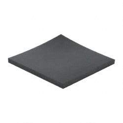 Made in USA - 12" Long, 12" Wide, 1" Thick, Buna-N Rubber Foam Sheet - 45 to 55 Durometer, Black, -40 to 212°F, 1,500 psi Tensile Strength, Stock Length - USA Tool & Supply