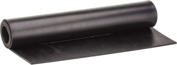 Made in USA - 24" Long, 12" Wide, 1/8" Thick, Buna-N Rubber Foam Sheet - 65 to 75 Durometer, Black, -40 to 212°F, 1,500 psi Tensile Strength, Stock Length - USA Tool & Supply