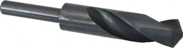 Interstate - 23.75mm Drill, 118° Point, High Speed Steel Silver Deming & Reduced Shank Drill Bit - Oxide Finish, 6" OAL, Straight Shank, 3" Flute Length - USA Tool & Supply