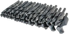 Interstate - 33/64 to 1-1/2", 118° Point, Oxide Finish, High Speed Steel Reduced Shank Drill Bit Set - USA Tool & Supply