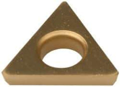 Kennametal - TDHB1.280.750.5 Grade KC730 Carbide Turning Insert - TiN Finish, 60° Triangle, 0.1598" Inscr Circle, 3/64" Thick, 0.0079" Corner Radius - USA Tool & Supply