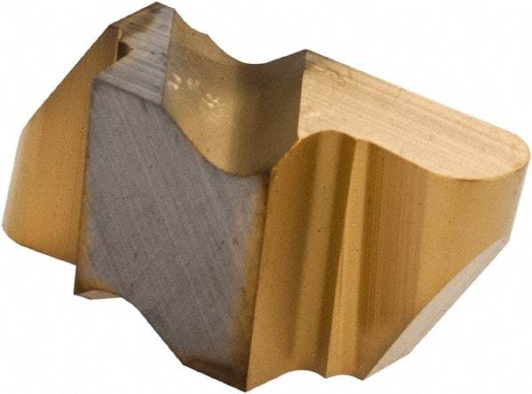 Kennametal - 2047NR Grade KC730, 2.39mm Cutting Width Carbide Grooving Insert - 2.79mm Max Depth of Cut, Right Hand, 1.19mm Corner Radius, TiN Finish - USA Tool & Supply