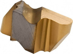 Kennametal - 2047NR Grade KC730, 2.39mm Cutting Width Carbide Grooving Insert - 2.79mm Max Depth of Cut, Right Hand, 1.19mm Corner Radius, TiN Finish - USA Tool & Supply