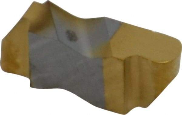 Kennametal - 3078NR Grade KC730, 3.96mm Cutting Width Carbide Grooving Insert - 3.81mm Max Depth of Cut, Right Hand, 1.98mm Corner Radius, TiN Finish - USA Tool & Supply