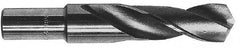 Hertel - 2" Drill, 118° Point, Cobalt Silver Deming & Reduced Shank Drill Bit - Bright Finish, 6" OAL, Flats on Shank, 3" Flute Length - USA Tool & Supply