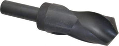 Interstate - 1-1/2" Drill, 118° Point, High Speed Steel Silver Deming & Reduced Shank Drill Bit - Oxide Finish, 6" OAL, Straight Shank, 3" Flute Length, Right Hand Cut, Standard Point, Spiral Flute, Regular Spiral - USA Tool & Supply
