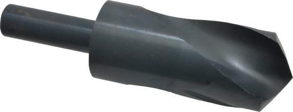 Interstate - 1-3/4" Drill, 118° Point, High Speed Steel Silver Deming & Reduced Shank Drill Bit - Oxide Finish, 6" OAL, Straight Shank, 3" Flute Length, Right Hand Cut, Standard Point, Spiral Flute, Regular Spiral - USA Tool & Supply