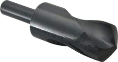 Interstate - 1-25/32", 118° Point, Spiral Flute, High Speed Steel Taper Length Drill Bit - Oxide Finish, 3" Flute Length, 6" OAL - USA Tool & Supply