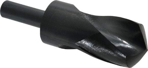 Interstate - 1-27/32" Drill, 118° Point, High Speed Steel Silver Deming & Reduced Shank Drill Bit - Oxide Finish, 6" OAL, Straight Shank, 3" Flute Length - USA Tool & Supply