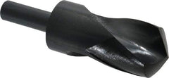 Interstate - 1-27/32" Drill, 118° Point, High Speed Steel Silver Deming & Reduced Shank Drill Bit - Oxide Finish, 6" OAL, Straight Shank, 3" Flute Length - USA Tool & Supply
