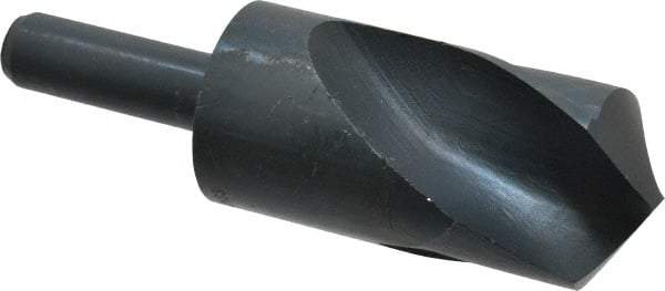 Interstate - 1-29/32", 118° Point, Spiral Flute, High Speed Steel Taper Length Drill Bit - Oxide Finish, 3" Flute Length, 6" OAL - USA Tool & Supply