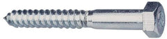 Value Collection - 1/4" Screw, 3-1/2" Length Under Head, Steel, Hex Head Lag Screw - Zinc Plated, Grade 2 - USA Tool & Supply