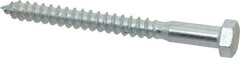 Value Collection - 3/8" Screw, 4" Length Under Head, Steel, Hex Head Lag Screw - Zinc Plated, Grade 2 - USA Tool & Supply