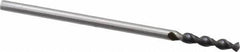 Accupro - 0.0571" 130° Parabolic Flute Cobalt Screw Machine Drill Bit - TiAlN Finish, Right Hand Cut, 0.354" Flute Length, 1.26" OAL, Standard Point, Straight Shank - USA Tool & Supply