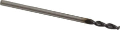Accupro - 0.0591" 130° Parabolic Flute Cobalt Screw Machine Drill Bit - TiAlN Finish, Right Hand Cut, 0.354" Flute Length, 1.26" OAL, Split Point, Straight Shank - USA Tool & Supply
