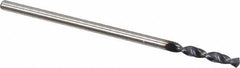 Accupro - #53 130° Parabolic Flute Cobalt Screw Machine Drill Bit - TiAlN Finish, Right Hand Cut, 0.394" Flute Length, 1.339" OAL, Split Point, Straight Shank - USA Tool & Supply