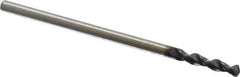 Accupro - 0.0657" 130° Parabolic Flute Cobalt Screw Machine Drill Bit - TiAlN Finish, Right Hand Cut, 0.394" Flute Length, 1.339" OAL, Split Point, Straight Shank - USA Tool & Supply