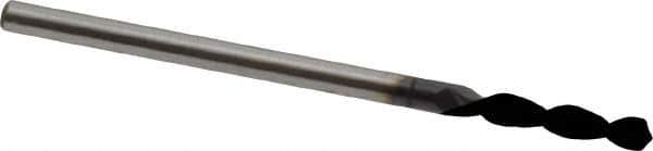 Accupro - #49 130° Parabolic Flute Cobalt Screw Machine Drill Bit - TiAlN Finish, Right Hand Cut, 0.433" Flute Length, 1.417" OAL, Split Point, Straight Shank - USA Tool & Supply