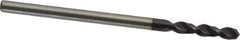 Accupro - #45 130° Parabolic Flute Cobalt Screw Machine Drill Bit - TiAlN Finish, Right Hand Cut, 0.472" Flute Length, 1.496" OAL, Split Point, Straight Shank - USA Tool & Supply